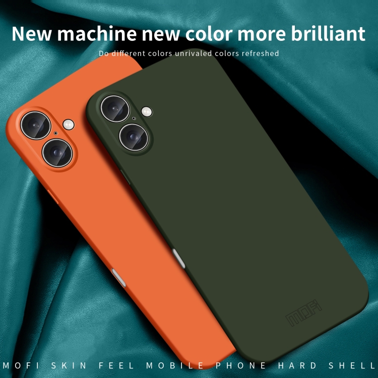 For iPhone 16 MOFI Qin Series Skin Feel All-inclusive PC Phone Case(Gray) For iPhone 16 MOFI Qin Series Skin Feel All-inclusive PC Phone Case(Gray)