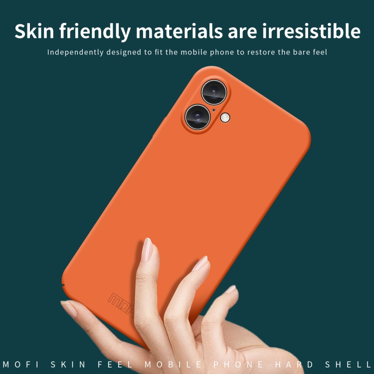 For iPhone 16 MOFI Qin Series Skin Feel All-inclusive PC Phone Case(Gray) For iPhone 16 MOFI Qin Series Skin Feel All-inclusive PC Phone Case(Gray)