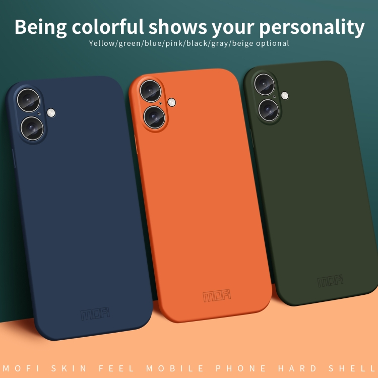 For iPhone 16 MOFI Qin Series Skin Feel All-inclusive PC Phone Case(Gray) For iPhone 16 MOFI Qin Series Skin Feel All-inclusive PC Phone Case(Gray)