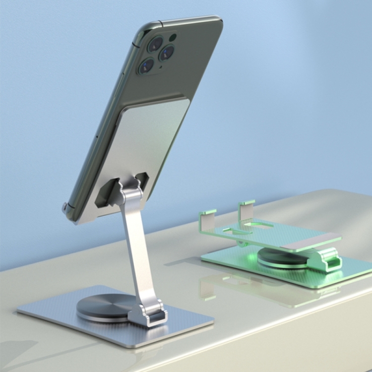 Aluminum Alloy Adjustable Folding Desktop Phone Holder(Silver) Aluminum Alloy Adjustable Folding Desktop Phone Holder(Silver)