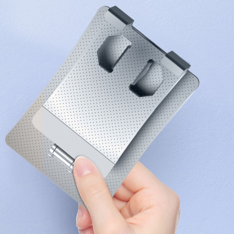 Aluminum Alloy Adjustable Folding Desktop Phone Holder(Silver) Aluminum Alloy Adjustable Folding Desktop Phone Holder(Silver)