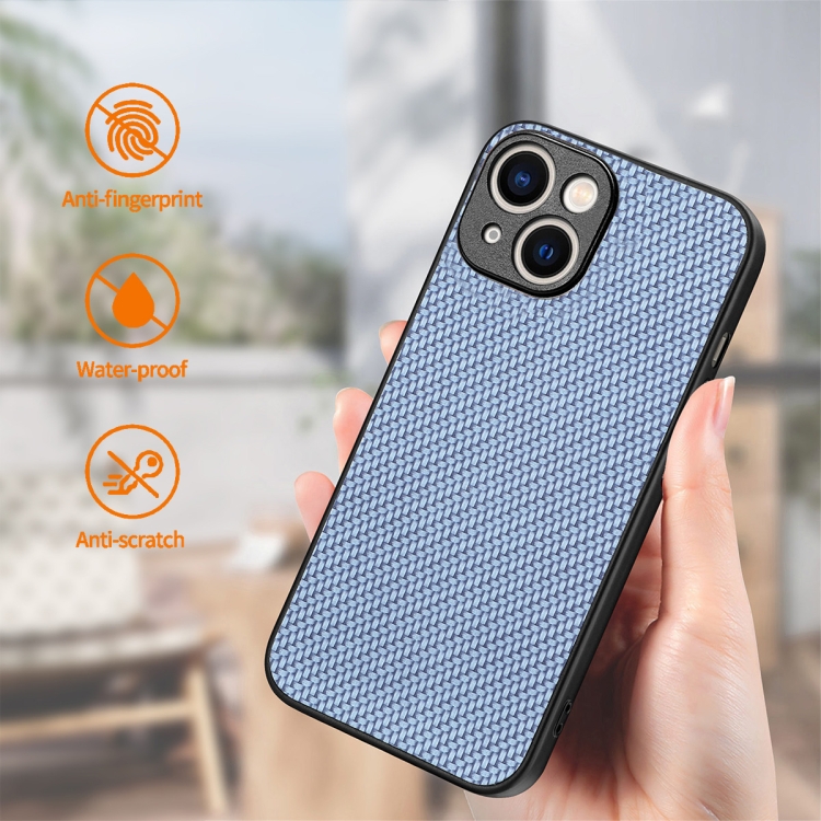 For iPhone 15 Plus ENKAY Fiber Leather Skin PC Phone Case with High Aluminum-silicon Glass Film(Brown) For iPhone 15 Plus ENKAY Fiber Leather Skin PC Phone Case with High Aluminum-silicon Glass Film(Brown)