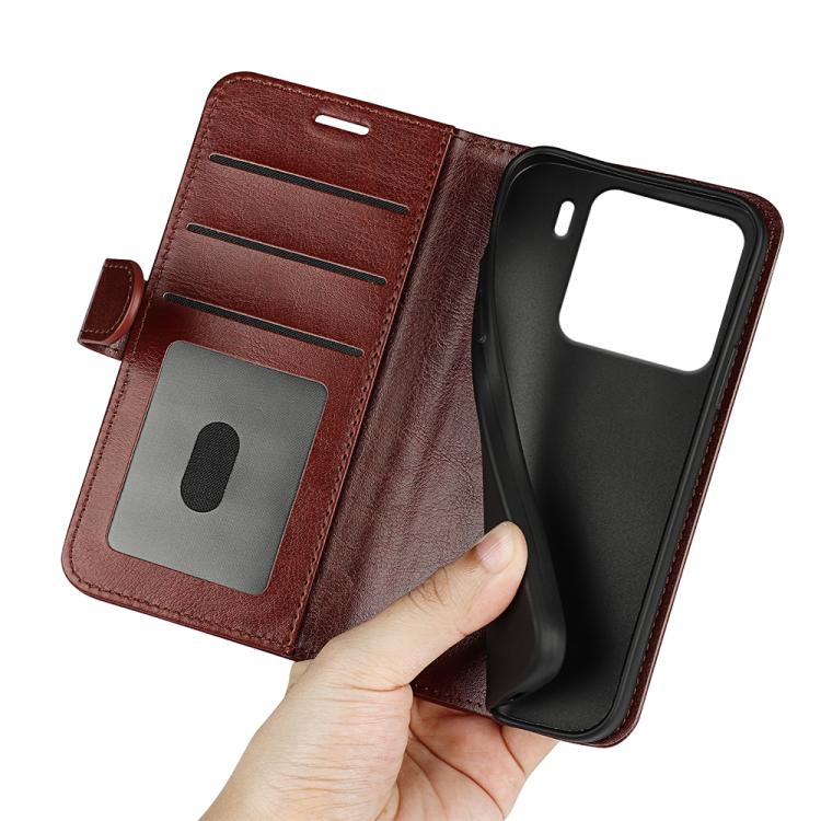 For Xiaomi 15 Pro R64 Texture Horizontal Flip Leather Phone Case(Brown)