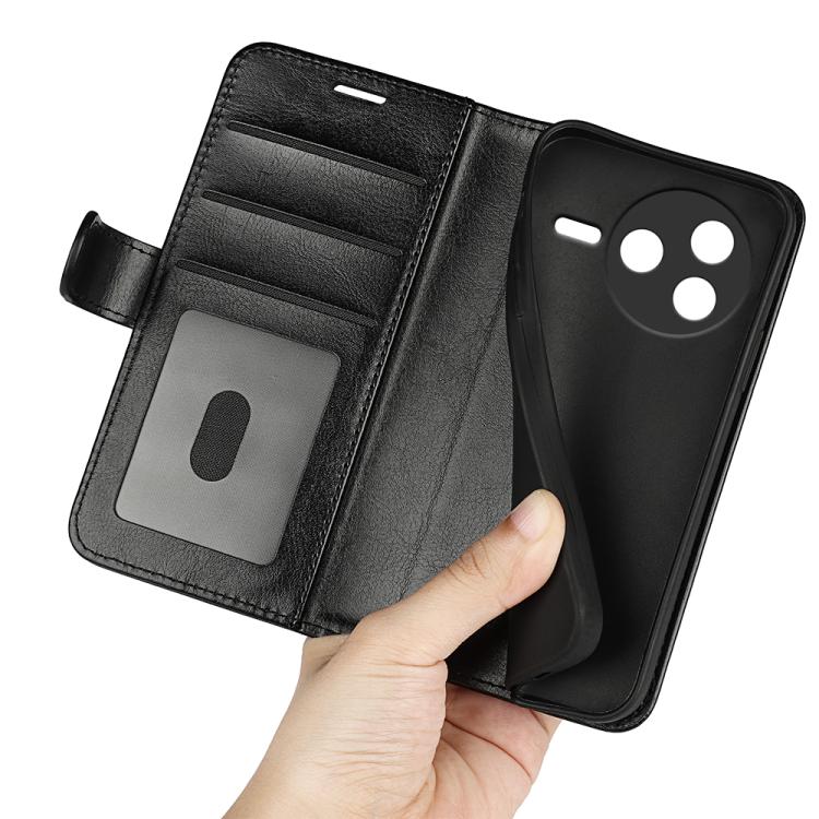 For Redmi K80 / Poco F7 Pro R64 Texture Horizontal Flip Leather Phone Case(Black)