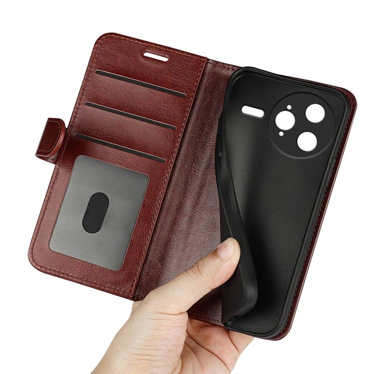 For Redmi K80 Pro / Poco F7 Ultra R64 Texture Horizontal Flip Leather Phone Case(Brown)