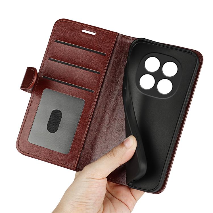 For Redmi Note 15 Pro+ Global 163.3mm R64 Texture Horizontal Flip Leather Phone Case(Brown)