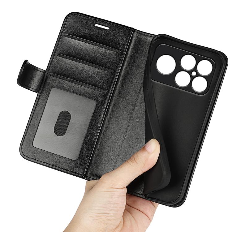 For Xiaomi Poco F8 Ultra 5G R64 Texture Horizontal Flip Leather Phone Case(Black)