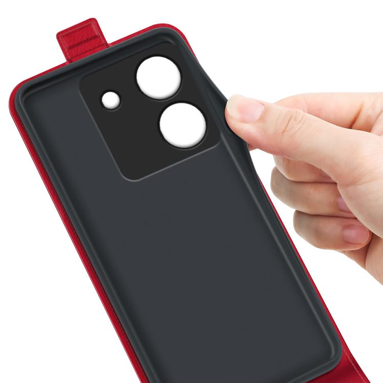 For Xiaomi Poco M7 Pro 5G R64 Texture Single Vertical Flip Leather Phone Case(Red)
