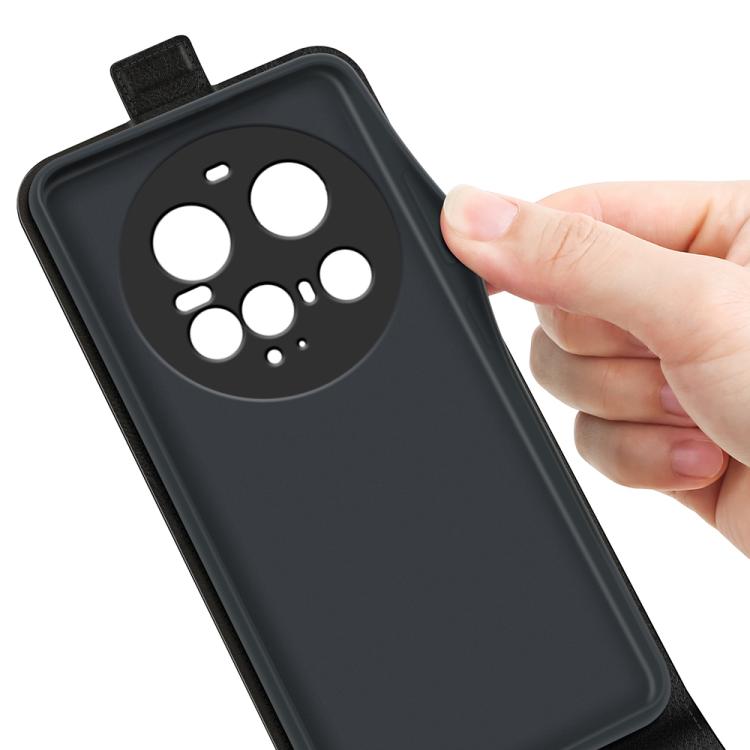 For Xiaomi 15 Ultra R64 Texture Single Vertical Flip Leather Phone Case(Black)