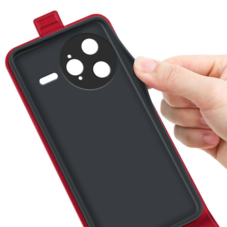 For Redmi K80 Pro / Poco F7 Ultra R64 Texture Single Vertical Flip Leather Phone Case(Red)