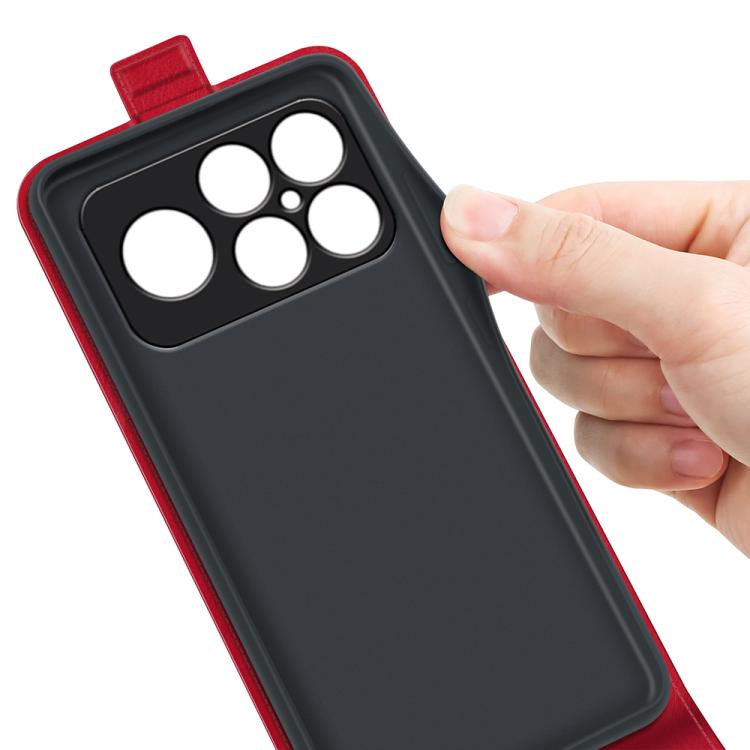For Xiaomi Poco F8 Ultra 5G R64 Texture Single Vertical Flip Leather Phone Case(Red)