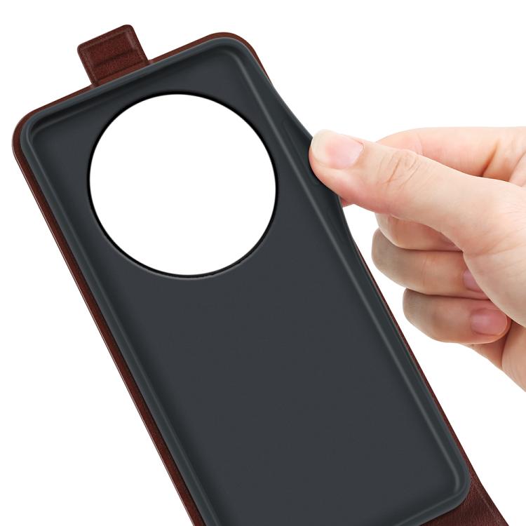 For Xiaomi 17 Ultra R64 Texture Single Vertical Flip Leather Phone Case(Brown)