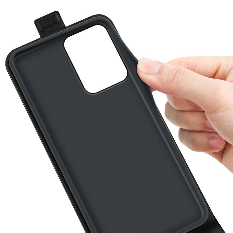 For Redmi 15a 5G R64 Texture Single Vertical Flip Leather Phone Case(Black)
