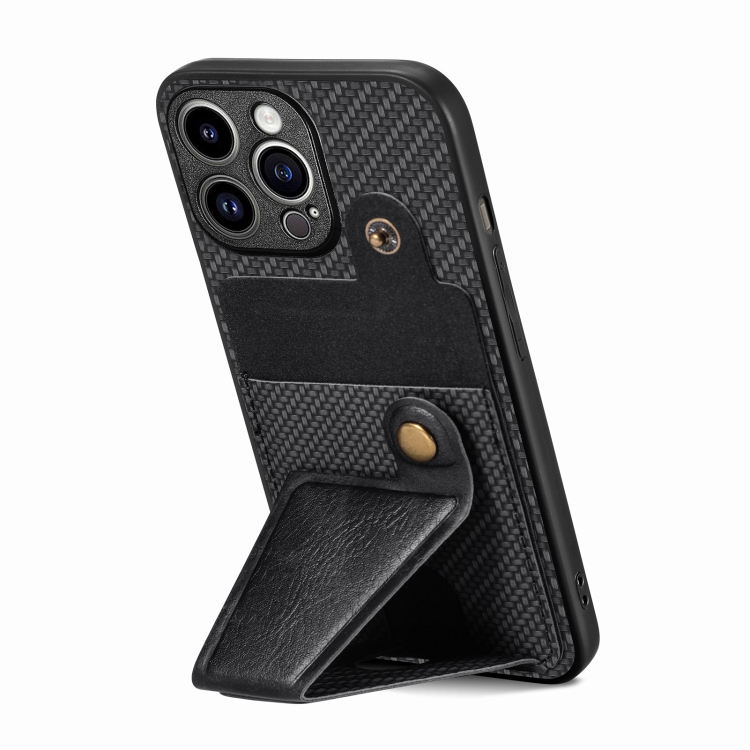 For iPhone 15 Pro Carbon Fiber Wallet Flip Card K-shaped Holder Phone Case(Black) For iPhone 15 Pro Carbon Fiber Wallet Flip Card K-shaped Holder Phone Case(Black)