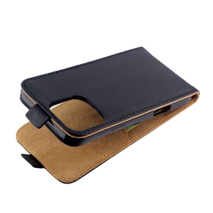 For iPhone 16 Pro Vertical Flip Leather Phone Case with Card Slot(Black) For iPhone 16 Pro Vertical Flip Leather Phone Case with Card Slot(Black)