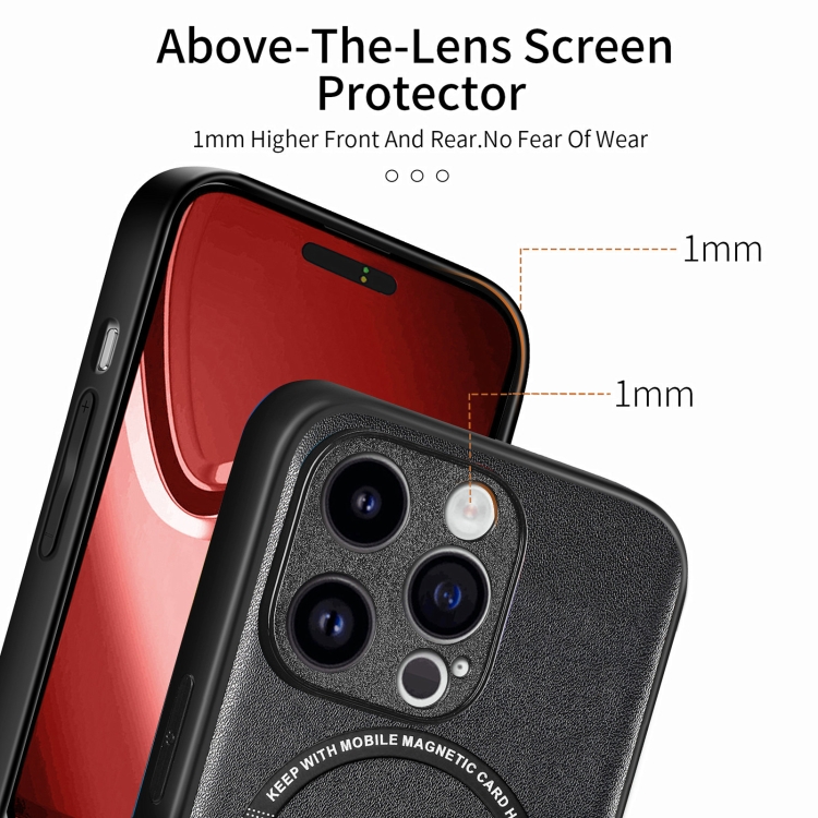 For iPhone 15 Pro Solid Color Leather Skin Back Phone Case(Black) For iPhone 15 Pro Solid Color Leather Skin Back Phone Case(Black)