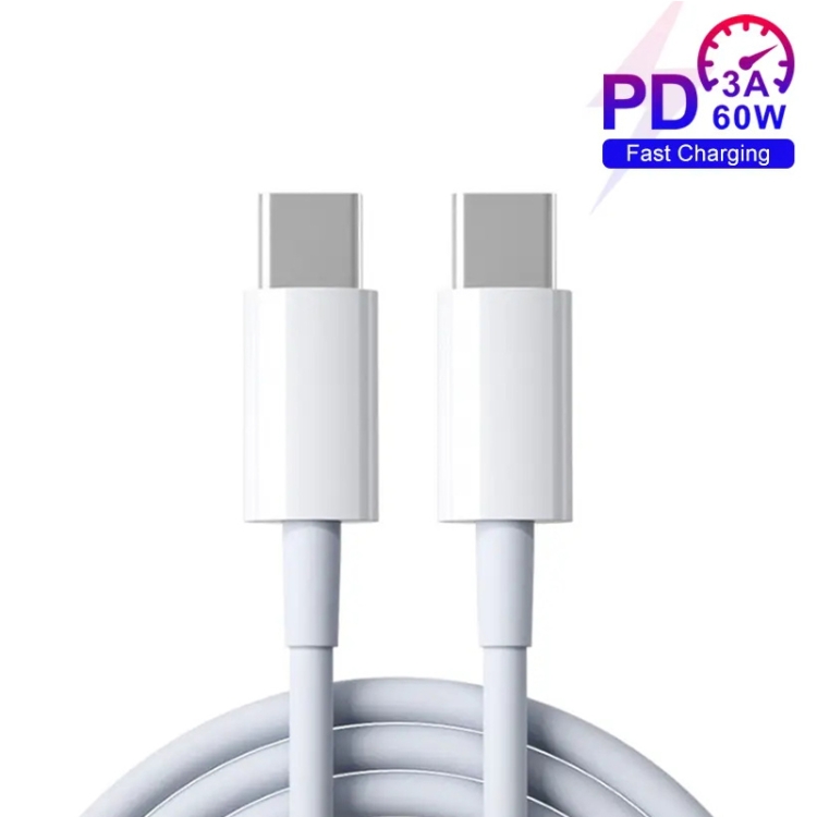 Cable de datos de carga rápida XJ-97 60W 3A USB-C / Type-C a Type-C para  iPhone 15 Series / iPad Series, longitud del cable: 2 m