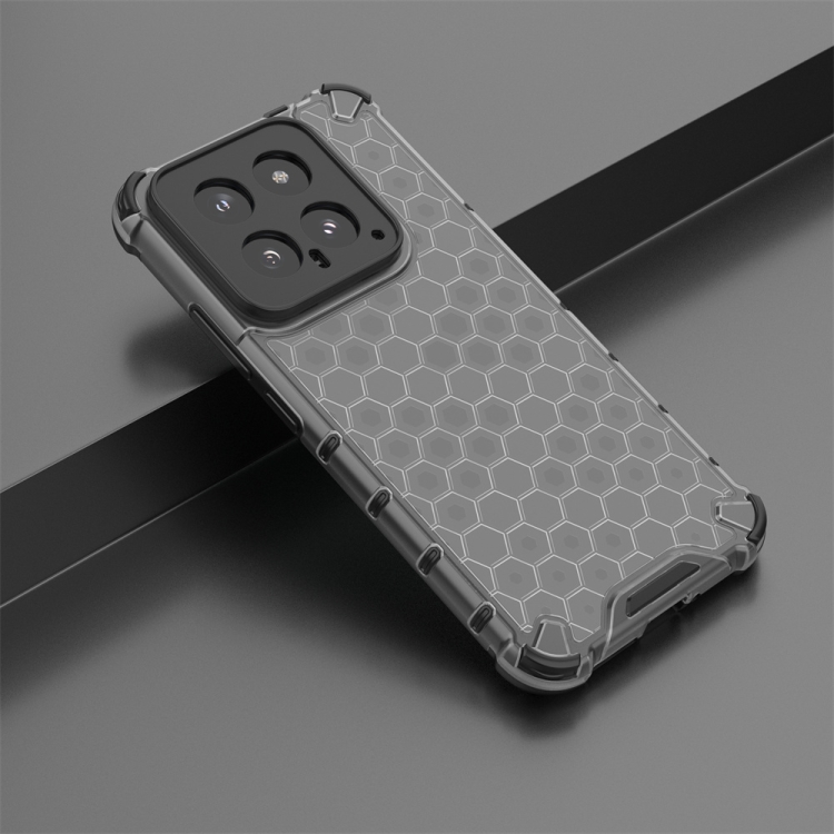 For Xiaomi 14 Shockproof Honeycomb Phone Case(Black) - 1