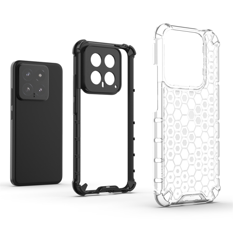 For Xiaomi 14 Shockproof Honeycomb Phone Case(Black) - 3