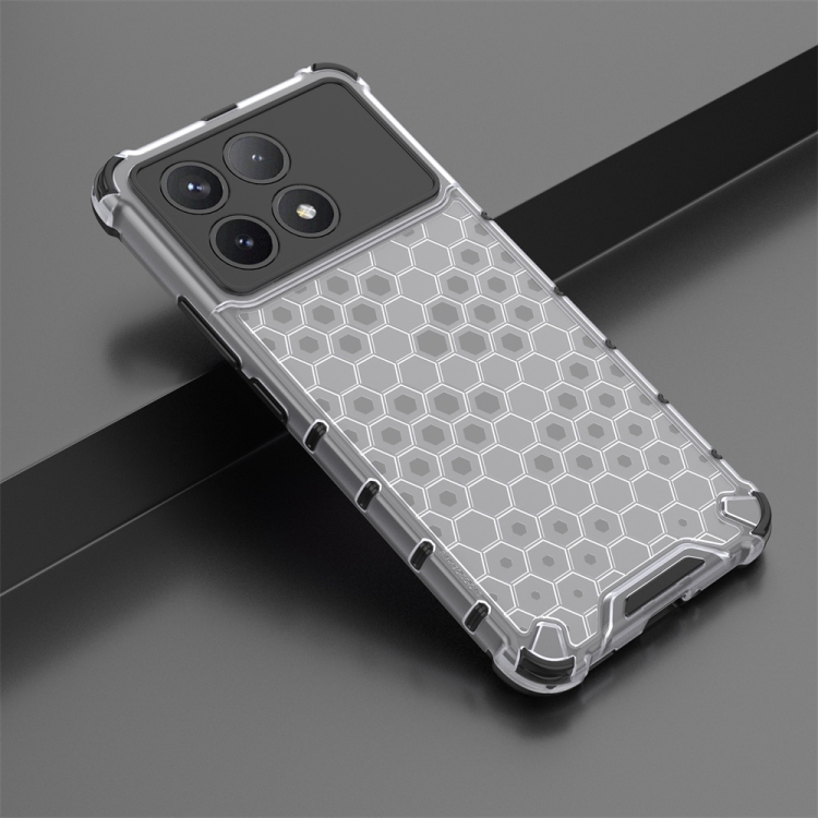 For Xiaomi Poco X6 Pro Shockproof Honeycomb Phone Case(White)