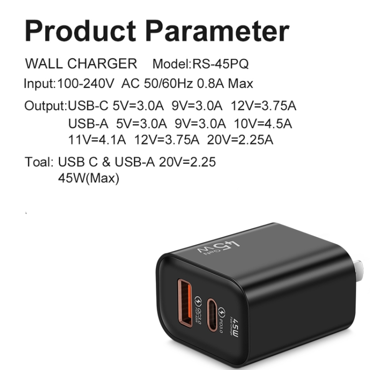 45W Charger USB-C 20V,2.25A 5V, 2A 12V & 3A for Lenovo – Raines Africa