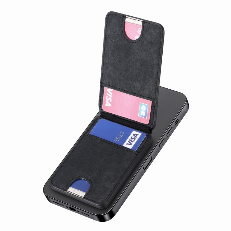 Magsafe Cross Vertical Card Bag Case For iPhone 15 / 14 / 13(Black) Magsafe Cross Vertical Card Bag Case For iPhone 15 / 14 / 13(Black)