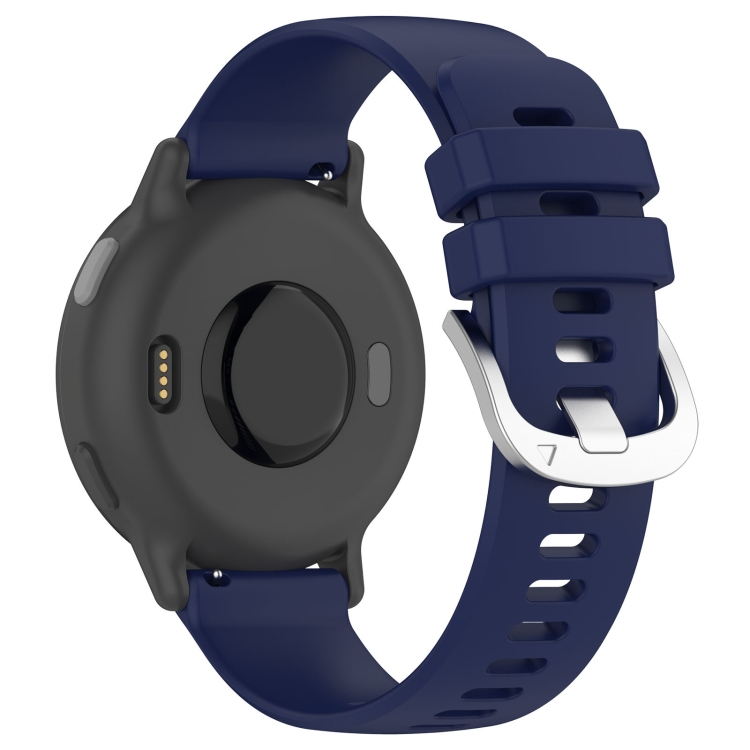 Para Amazfit Bip 3 Pro / Bip 3 Correa de reloj de silicona con hebilla  plateada brillante