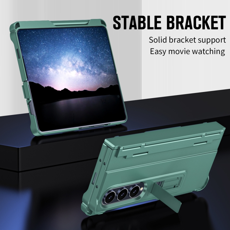 For Samsung Galaxy Z Fold4 Diamond Case-film Integral Hinge Shockproof Phone Case with Pen(Green) For Samsung Galaxy Z Fold4 Diamond Case-film Integral Hinge Shockproof Phone Case with Pen(Green)