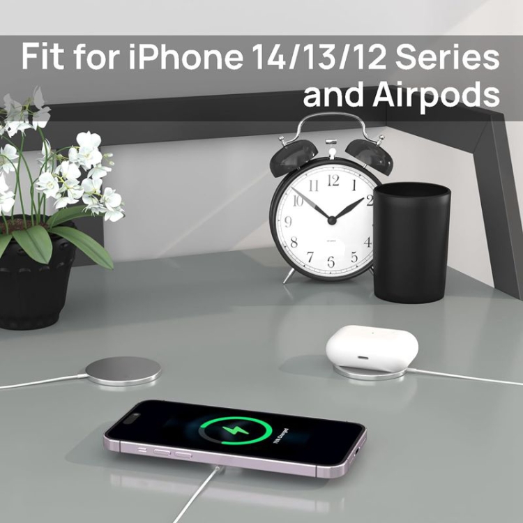 DS-WXC103 15W Max MagSafe Magnetic Wireless Charger for iPhone 15/14/13 / AirPods Pro, No Adapter DS-WXC103 15W Max MagSafe Magnetic Wireless Charger for iPhone 15/14/13 / AirPods Pro, No Adapter