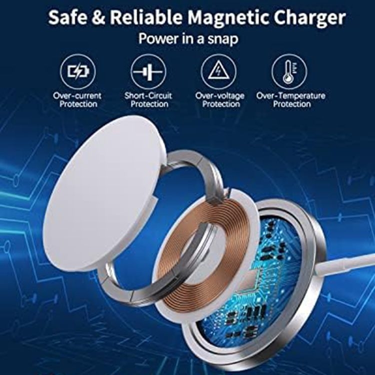 DS-WXC103 15W Max MagSafe Magnetic Wireless Charger for iPhone 15/14/13 /  AirPods Pro, No Adapter