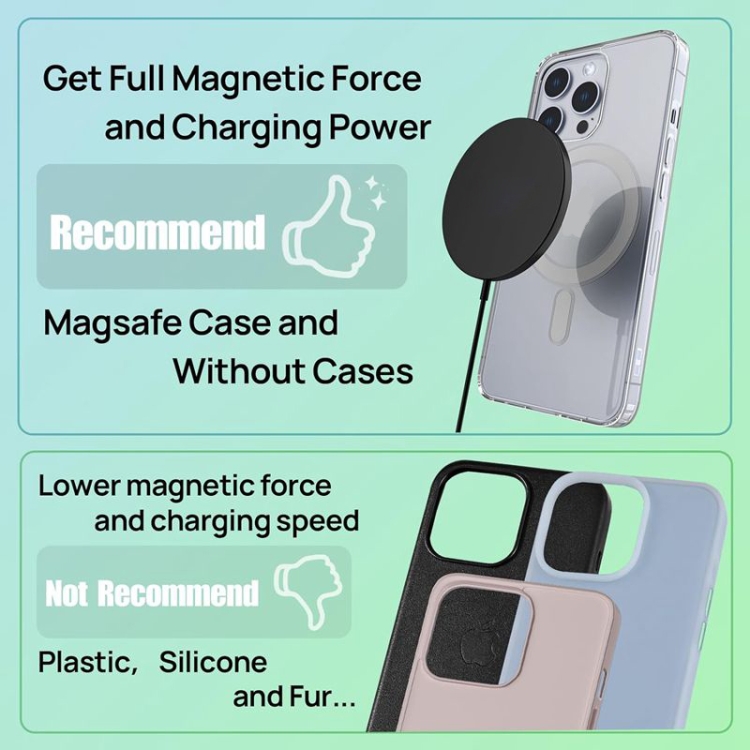 DS-WXC103 15W Max MagSafe Magnetic Wireless Charger for iPhone 15/14/13 / AirPods Pro, No Adapter DS-WXC103 15W Max MagSafe Magnetic Wireless Charger for iPhone 15/14/13 / AirPods Pro, No Adapter