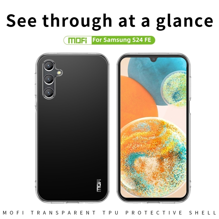 For Samsung Galaxy S24 FE 5G MOFI Ming Series Ultra-thin TPU Phone Case(Transparent) For Samsung Galaxy S24 FE 5G MOFI Ming Series Ultra-thin TPU Phone Case(Transparent)
