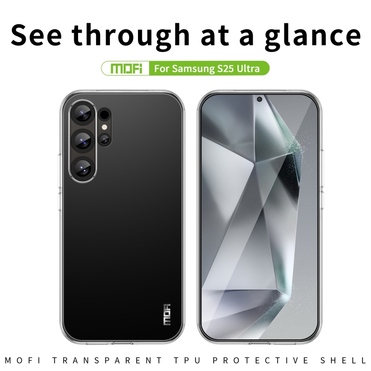 For Samsung Galaxy S25 Ultra 5G MOFI Ming Series Ultra-thin TPU Phone Case(Transparent) For Samsung Galaxy S25 Ultra 5G MOFI Ming Series Ultra-thin TPU Phone Case(Transparent)