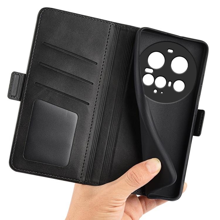 For Xiaomi 15 Ultra Dual-side Magnetic Buckle Horizontal Flip Leather Phone Case(Black)