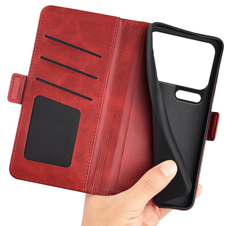 For Xiaomi 17 Pro max Dual-side Magnetic Buckle Horizontal Flip Leather Phone Case(Red)