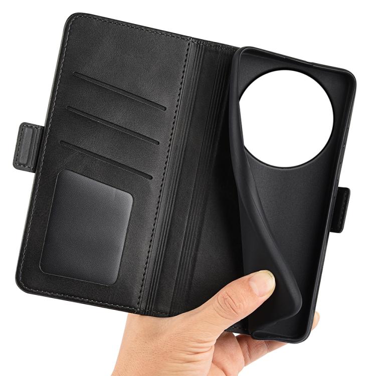 For Xiaomi 17 Ultra Dual-side Magnetic Buckle Horizontal Flip Leather Phone Case(Black)