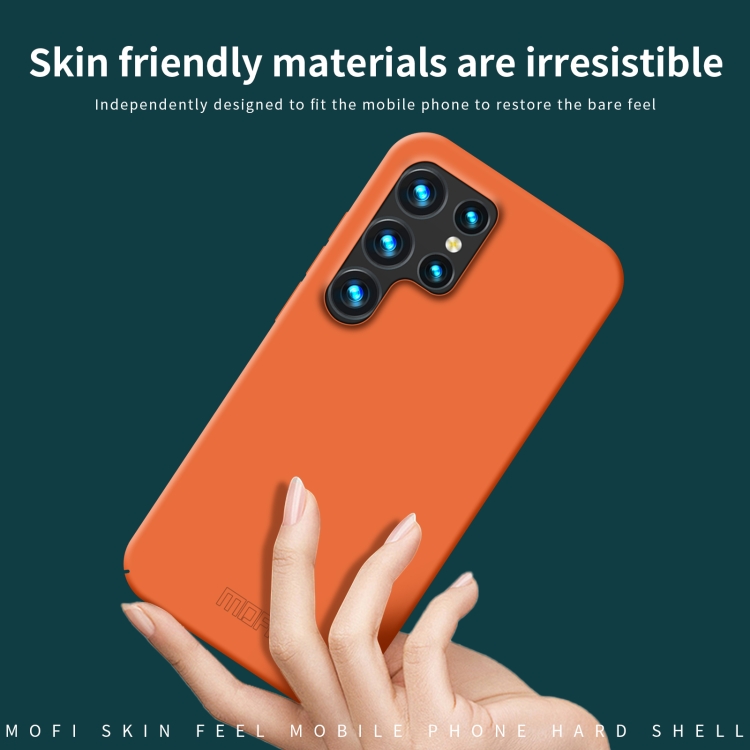 For Samsung Galaxy S24 Ultra 5G MOFI Qin Series Skin Feel All-inclusive PC Phone Case(Beige) For Samsung Galaxy S24 Ultra 5G MOFI Qin Series Skin Feel All-inclusive PC Phone Case(Beige)
