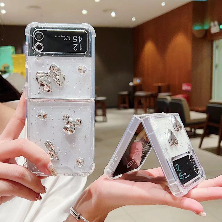For Samsung Galaxy Z Flip6 Electroplated Mirror Love Heart Phone Case(Mirror) For Samsung Galaxy Z Flip6 Electroplated Mirror Love Heart Phone Case(Mirror)