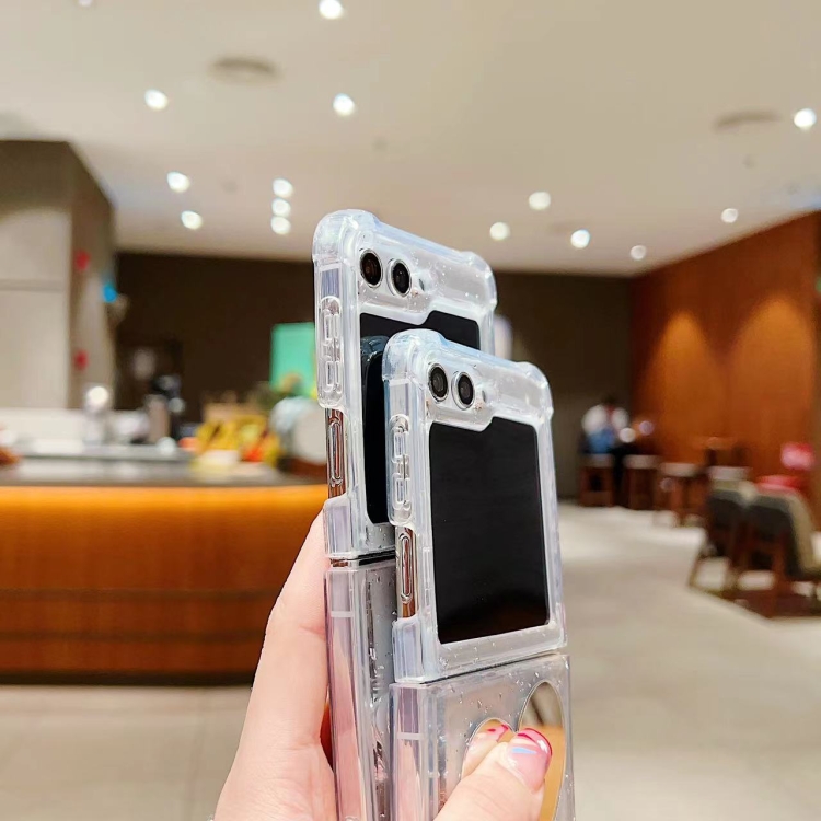 For Samsung Galaxy Z Flip6 Electroplated Mirror Love Heart Phone Case(Mirror) For Samsung Galaxy Z Flip6 Electroplated Mirror Love Heart Phone Case(Mirror)