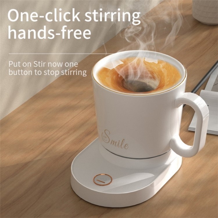 IDZ011 Smart Stirring Cup Automatic Self Stirring Coffee Cup Phone Wireless  Charger (No FDA Certificate, BPA-free) - White-TVCMall.com