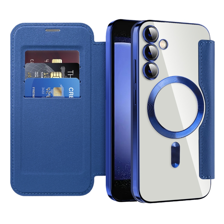 For Samsung Galaxy S23 FE 5G Shield MagSafe RFID Anti-theft Leather Phone Case(Dark Blue) For Samsung Galaxy S23 FE 5G Shield MagSafe RFID Anti-theft Leather Phone Case(Dark Blue)