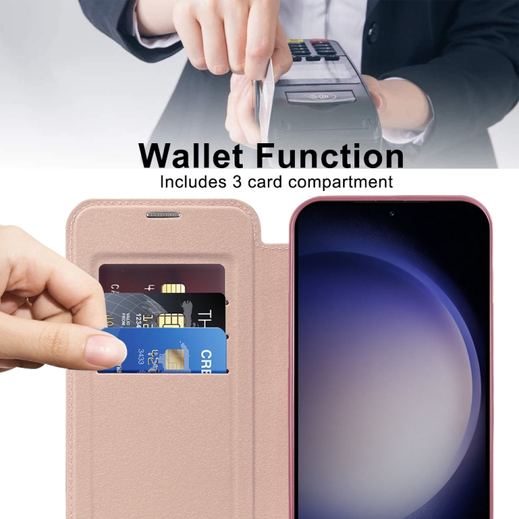 For Samsung Galaxy S25+ 5G Shield MagSafe RFID Anti-theft Leather Phone Case(Pink) For Samsung Galaxy S25+ 5G Shield MagSafe RFID Anti-theft Leather Phone Case(Pink)