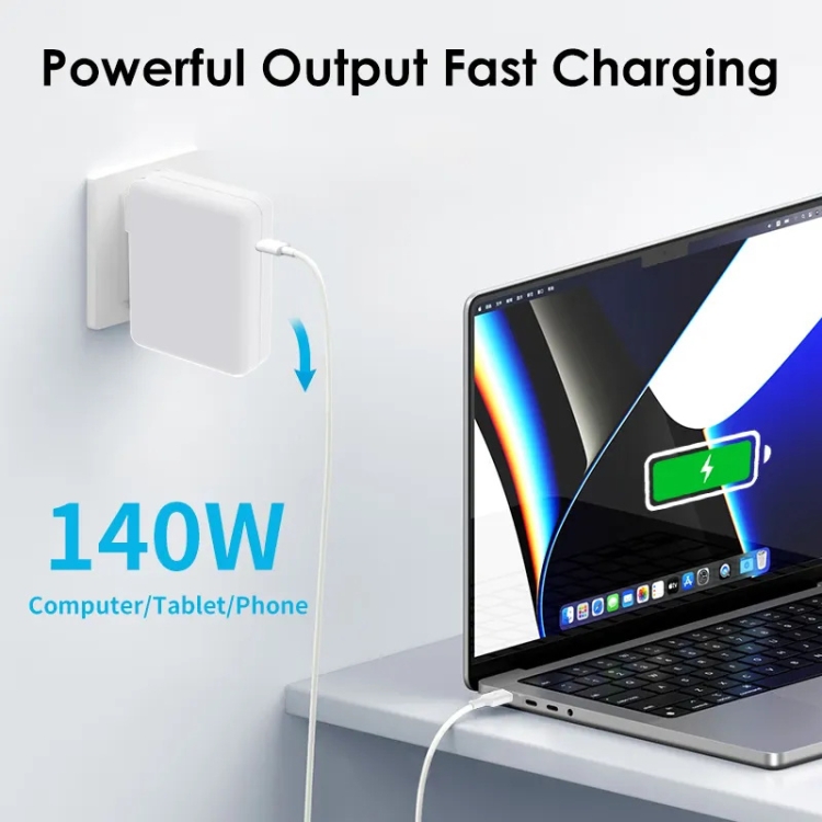PD3.1 140W USB-C PD Laptop Power Adapter + 2m 5A USB-C to USB-C Data Cable EU Plug PD3.1 140W USB-C PD Laptop Power Adapter + 2m 5A USB-C to USB-C Data Cable EU Plug