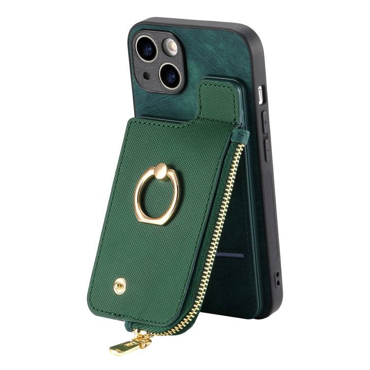 For iPhone 7 / 8 / SE 2022 Cross Leather Ring Vertical Zipper Wallet Back Phone Case(Purple) For iPhone 7 / 8 / SE 2022 Cross Leather Ring Vertical Zipper Wallet Back Phone Case(Purple)
