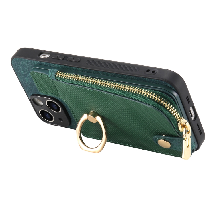 For iPhone 7 / 8 / SE 2022 Cross Leather Ring Vertical Zipper Wallet Back Phone Case(Purple) For iPhone 7 / 8 / SE 2022 Cross Leather Ring Vertical Zipper Wallet Back Phone Case(Purple)