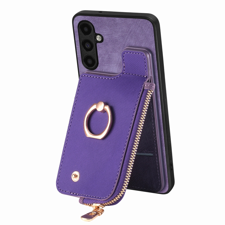 For Samsung Galaxy Note20 Cross Leather Ring Vertical Zipper Wallet Back Phone Case(Purple) For Samsung Galaxy Note20 Cross Leather Ring Vertical Zipper Wallet Back Phone Case(Purple)