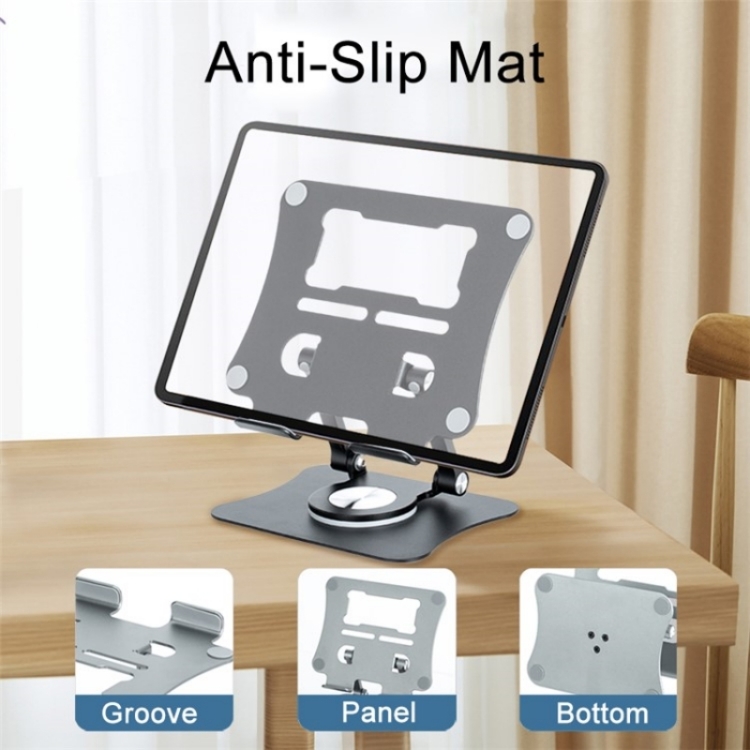 G68 360-Degree Rotating Foldable Phone Tablet Desktop Holder(Dark Grey) - B4