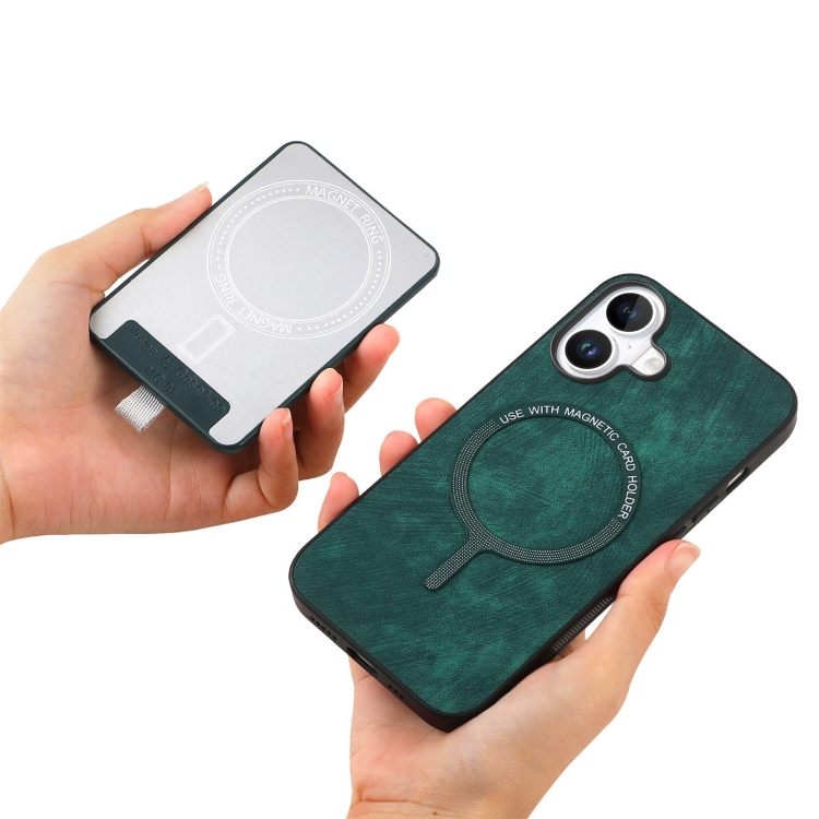 For iPhone 16 Retro Splitable Magnetic Card Bag Leather Phone Case(Green) For iPhone 16 Retro Splitable Magnetic Card Bag Leather Phone Case(Green)