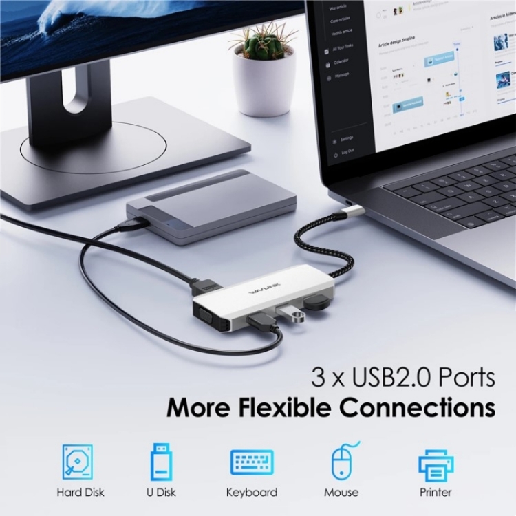 Wavlink USB-C to Dual 4k HDMI MST Adapter, Thunderbolt 3 Compatible, USB  Type C to HDMI Multi Monitor Converter(DP Alternate Mode Required),  Compatible with Windows, Mac OS, Linux, iPad 