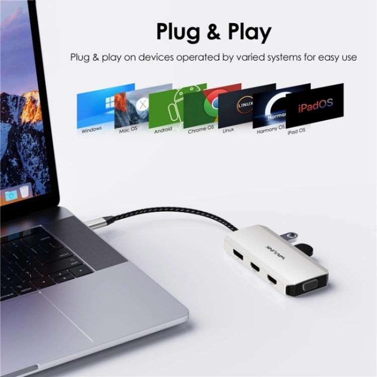 Wavlink USB-C to Dual 4k HDMI MST Adapter, Thunderbolt 3 Compatible, USB  Type C to HDMI Multi Monitor Converter(DP Alternate Mode Required),  Compatible with Windows, Mac OS, Linux, iPad 